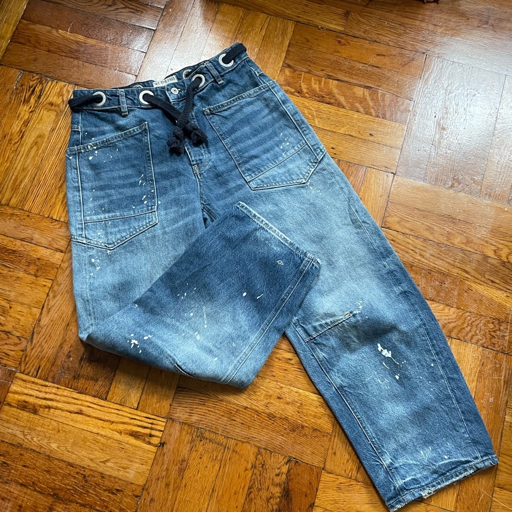 Free People Blue Boyfriend Jeans